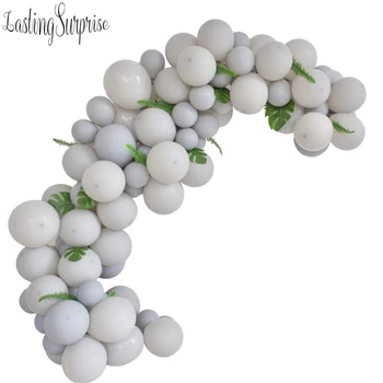 

Gray Balloons Matte Balloons Arch & Garland Kit -128pcs Gray & Dark Gray Ballons Party Decorating Strip For Wedding Baby Shower