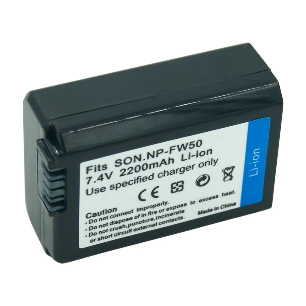 7.4v 2200mAh NP-FW50 NP FW50 NPFW50 Camera Replacement battery For Sony Alpha 7R a7R 7S a7S a3000 a5000 a6000 NEX-5N 5C A55