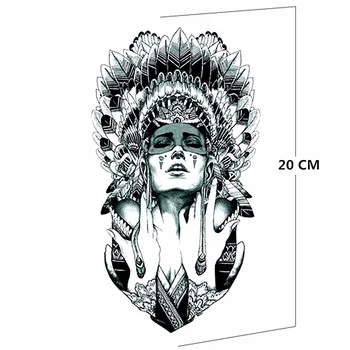 

Indian Warriors Temporary Tattoo Body Art Flash Tattoo Stickers Waterproof Tatto Henna Tatoo MH88