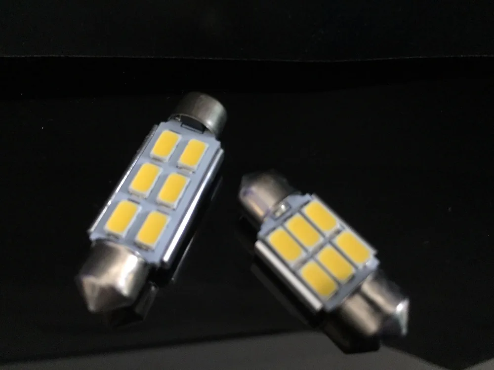 CANBUS 4300K теплый белый 31 мм 36 39 41 6SMD светодиодный купол Festoon номерной знак крыша