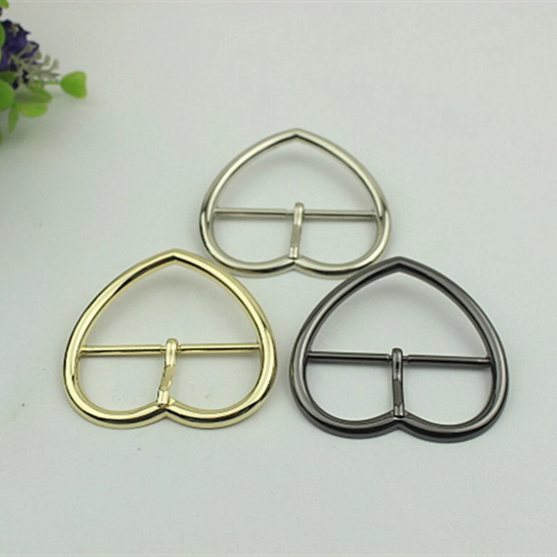 20pcs/lot Luggage hardware accessories Heart-shaped pin buckle Bag accessories needle through buckle Handbag hardware