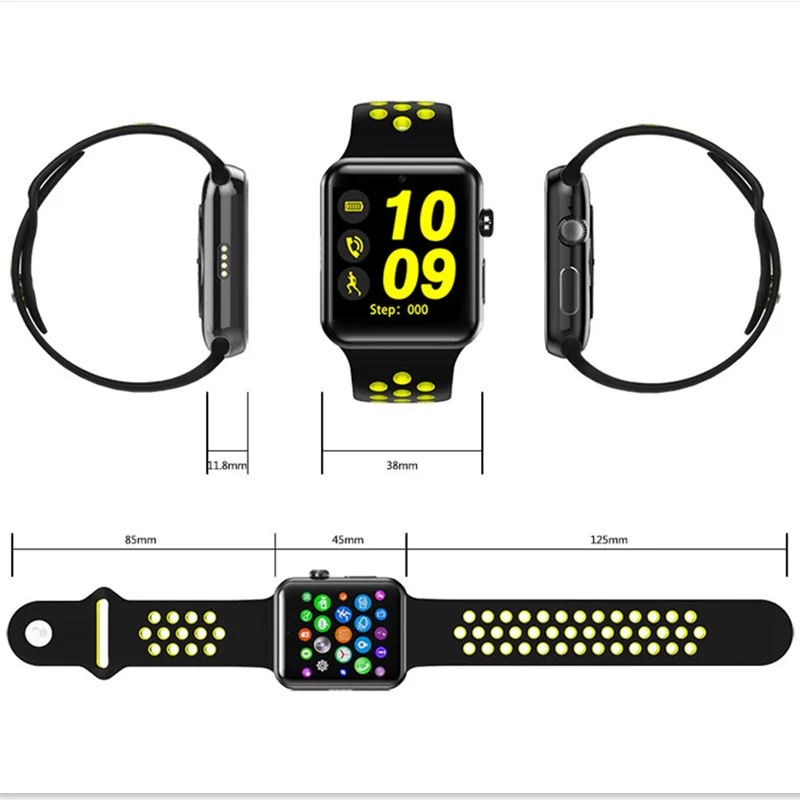 Bluetooth Смарт часы DM09 MTK2502C спортивные часы Поддержка sim-карты камера для IOS Android телефон VS IWO 6 Smartwatch
