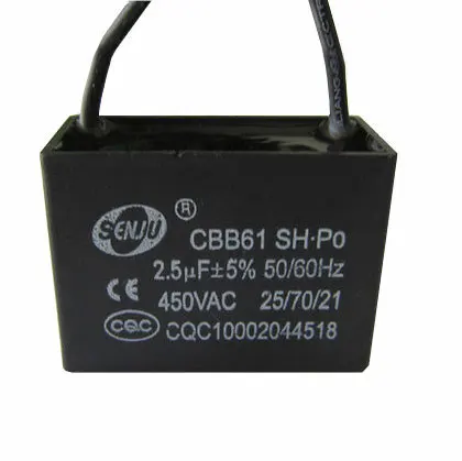 Вентилятор конденсатора CBB61 конденсатор 450V2. 5 мкФ запуск двигателя 450 В