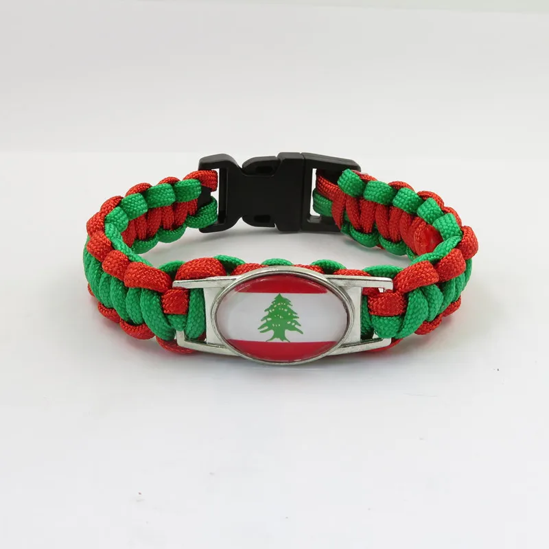 love lebanon bracelet lebanon country bracelet fashion man and woman rope bangle lebanon flag bangles