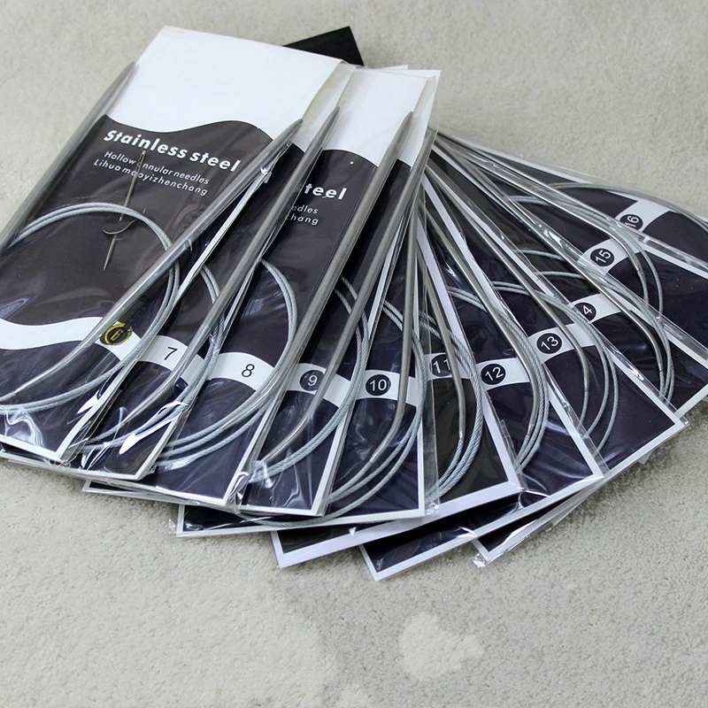 

1Pcs New 80cm Length Knitting Circular Needle Sets Aluminium Handle Ring Needlework for Sweater Gloves Tools