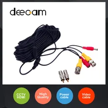 Deecam 100% Top Quality 65ft(20m) BNC Video Power Siamese Cable for Surveillance CCTV Camera Accessories DVR Kit