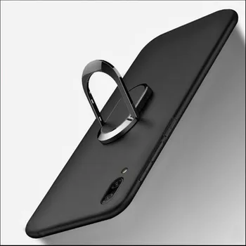 Перейти на Алиэкспресс и купить Чехол для Lenovo Z6 Lite K6 Enjoy, роскошный мягкий черный силиконовый магнитный автомобильный держатель, кольцо, чехол для Lenovo Z6 Z5 Pro Z5S, чехлы