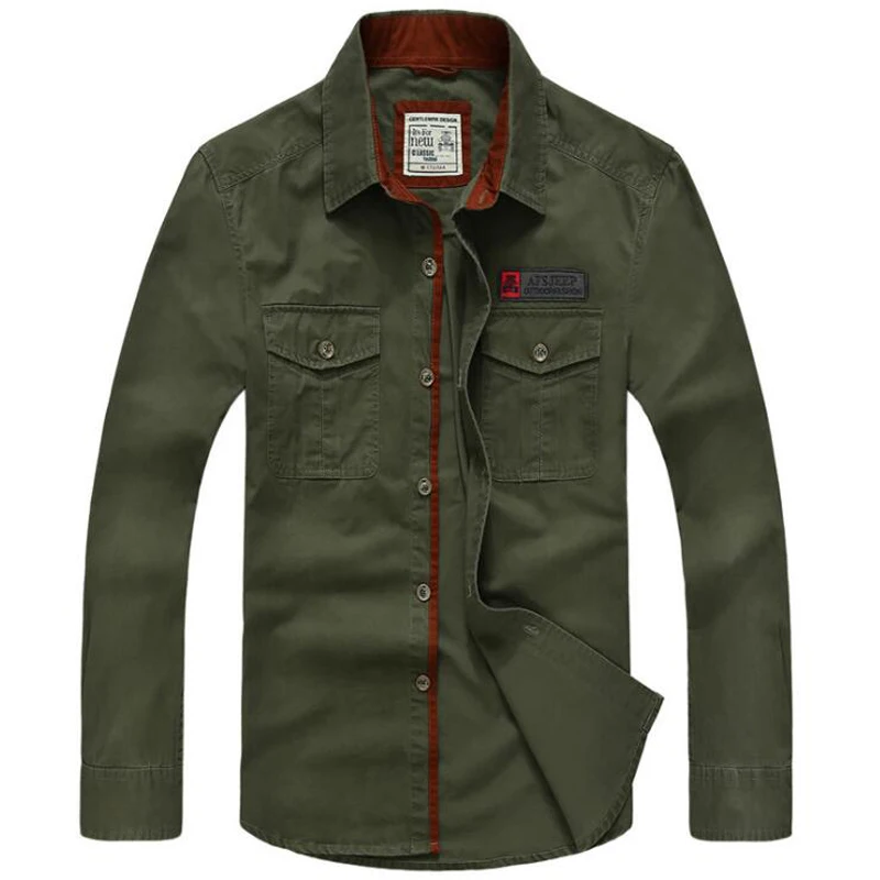 

Men Long Sleeve Shirt 100% Cotton Spring Fall Business Casual Shirt Mens Militray Shirts Plus Size 5XL Camisa Masculina Clothes