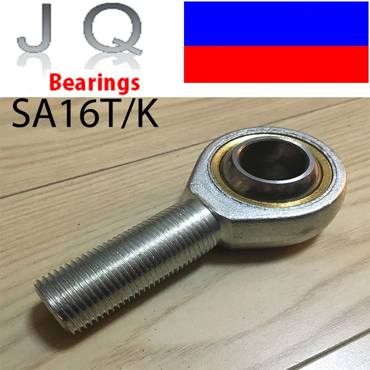 

JQ Bearings 16mm SA16T/K POSA16 SA16 Rod End Joint Bearing Metric Male Right Hand Thread M16x2mm Rod End Bearing