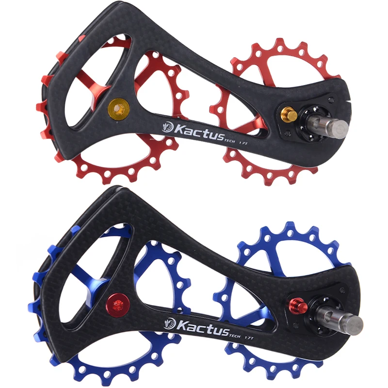 17T Carbon Fiber Bicycle Rear Derailleur Jockey Wheel Ceramic Bearing