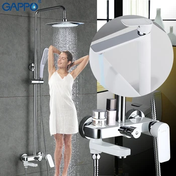 

GAPPO shower system wall mounted waterfall Shower Heads rain shower system bathtub faucets for do anheiro rainfall mixers