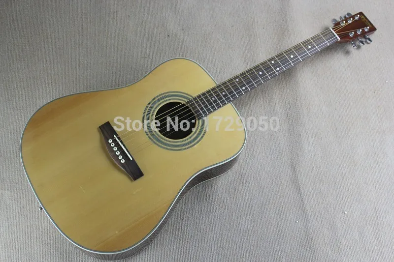 

Factory Outlet Chinese Factory 2017 Custom new Nature Wood MT D//28 Top Solid spruce/back Rosewood acoustic guitar 815