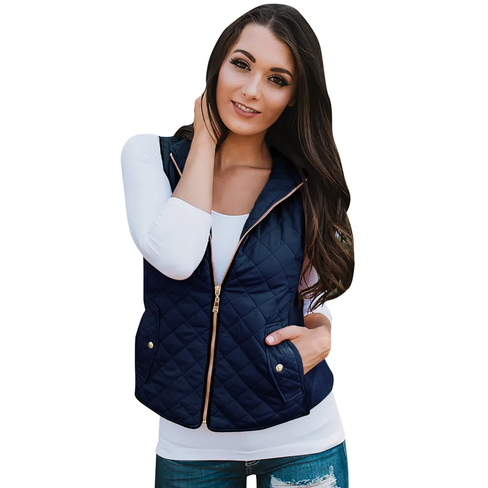 Feitong Vest women 2019 Sleeveless Autumn and Winter Jacke Thick Female Slim  Warm Waistcoat Vest Coat Jacket chamarras de mujer
