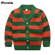 Кардиган для мальчиков; Повседневный теплый Хлопковый вязаный свитер в клетку для детей; высокое качество; модная весенняя коллекция года; свитера для мальчиков; вязаный Детский кардиган