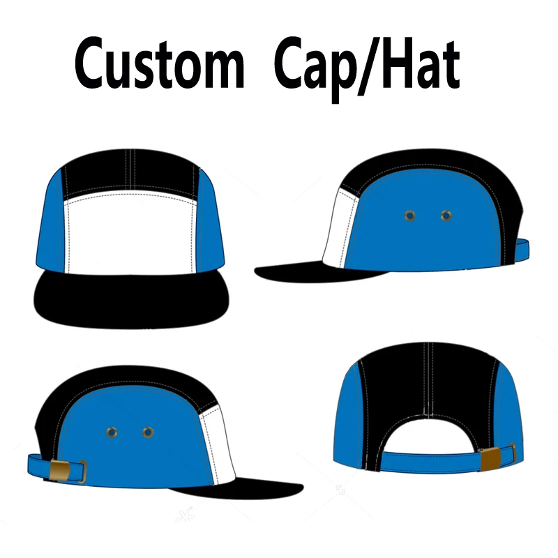 Изготовленные на заказ головные уборы из 5 элементов|brim cap|flat brim capcustom panel hat |