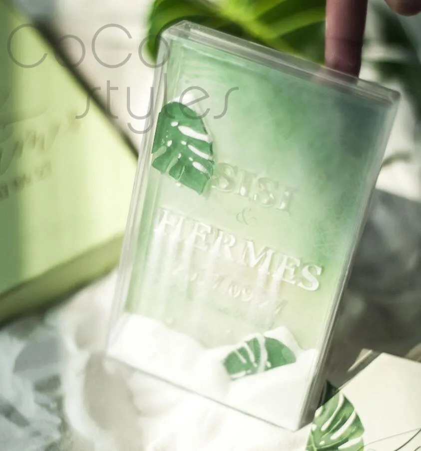 Creative hourglass acrylic invitation card.