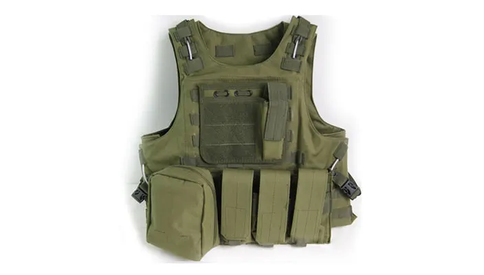 Тактический жилет Molle Combat Strike Plate Перевозчик жилет стальной проволоки жилет Открытый военный инвентарь 1000D HT13-0001 - Цвет: Green