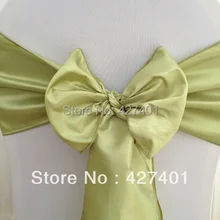 Горячая мятный стул с обивкой из тафты лента для свадьбы события и вечерние украшения