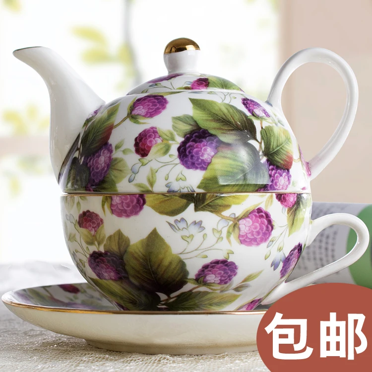 

European royal flower bone china tea cup coffee cup dish pot portable tea set special offer composite pot