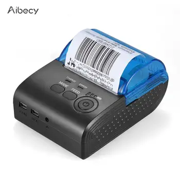 

Aibecy Thermal Printer Portable Mini 58mm BT USB Thermal Printer Receipt Bill Ticket POS Printing for iOS Android Windows