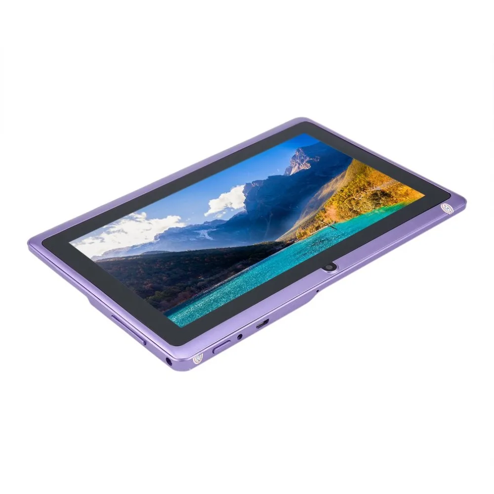 7 inch Children Tablets PC 512MB+4GB A33 Quad Core Dual Camera 1024*600 Android 4.4 Tablet PC With Silicone Cover