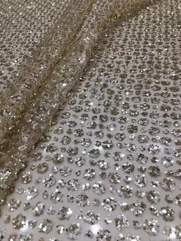 

tulle lace with glued glitter fashion DiuDiu-1.1632 african glitter lace fabric for party dress 5yard/lot embroidered