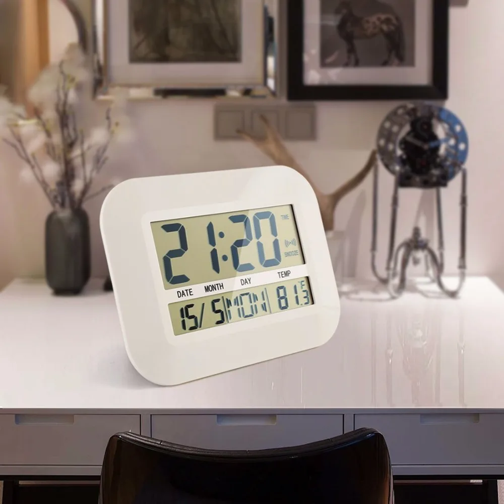 Large Temperature Snooze Calendar Table Watch Electronic Desk