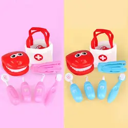Забавный ролевый стоматологический тест Зубы Модель Набор Дети доктор Ролевые Игры развивающие обучающие игрушки