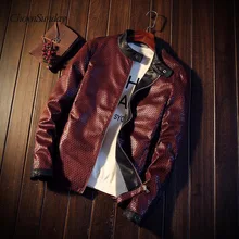 ChoynSunday Фирменная Новинка куртка из ПУ-кожзаменителя черный, красный темно человек молния Зима мотоциклетная куртка de couro masculino искусственная кожа пальто