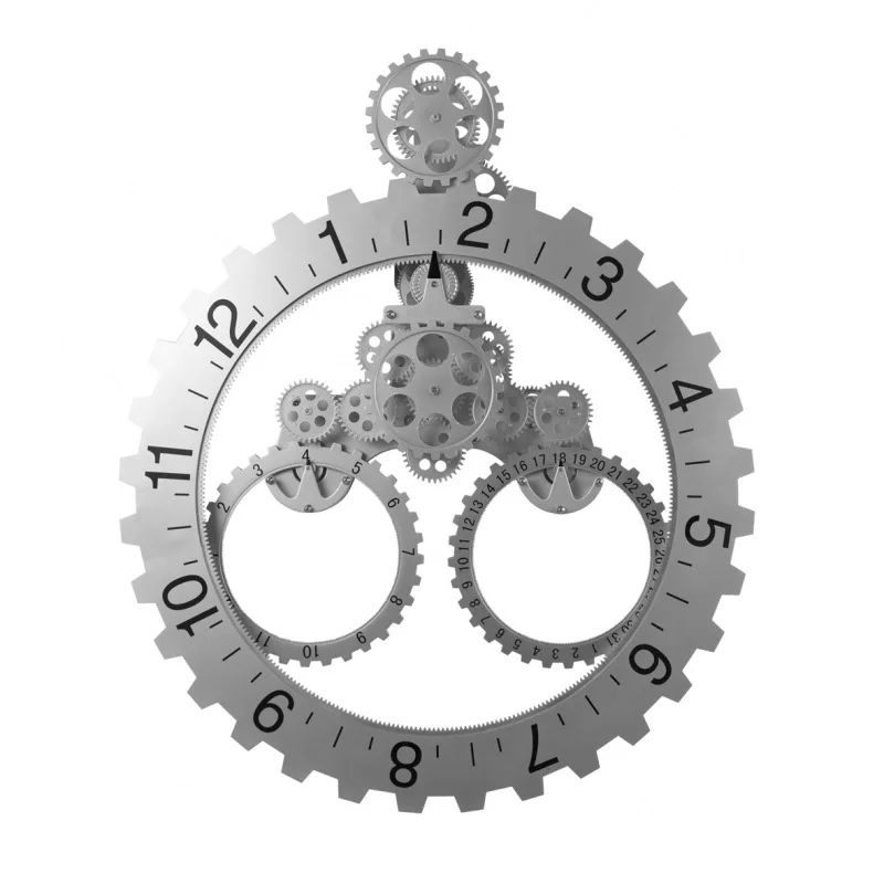 Mechanical Gear Modern Wall Clock Brief Calendars Wall Watch Living