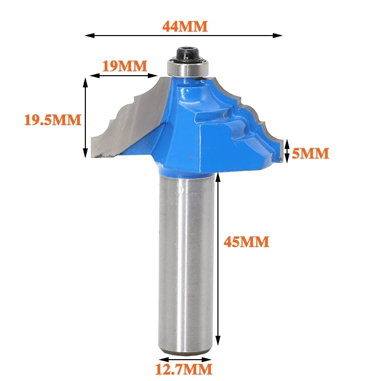 12.7mm shank Woodworking milling cutter line knife cabinet knife cabinet door plate edge door plate knife trimming machine tool