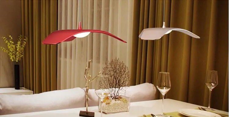 Современный светодиодный алюминиевый подвесной светильник для столовой, гостиной, люстры, светодиодный подвесной светильник, 10 Вт, Красный/золотистый/серебристый
