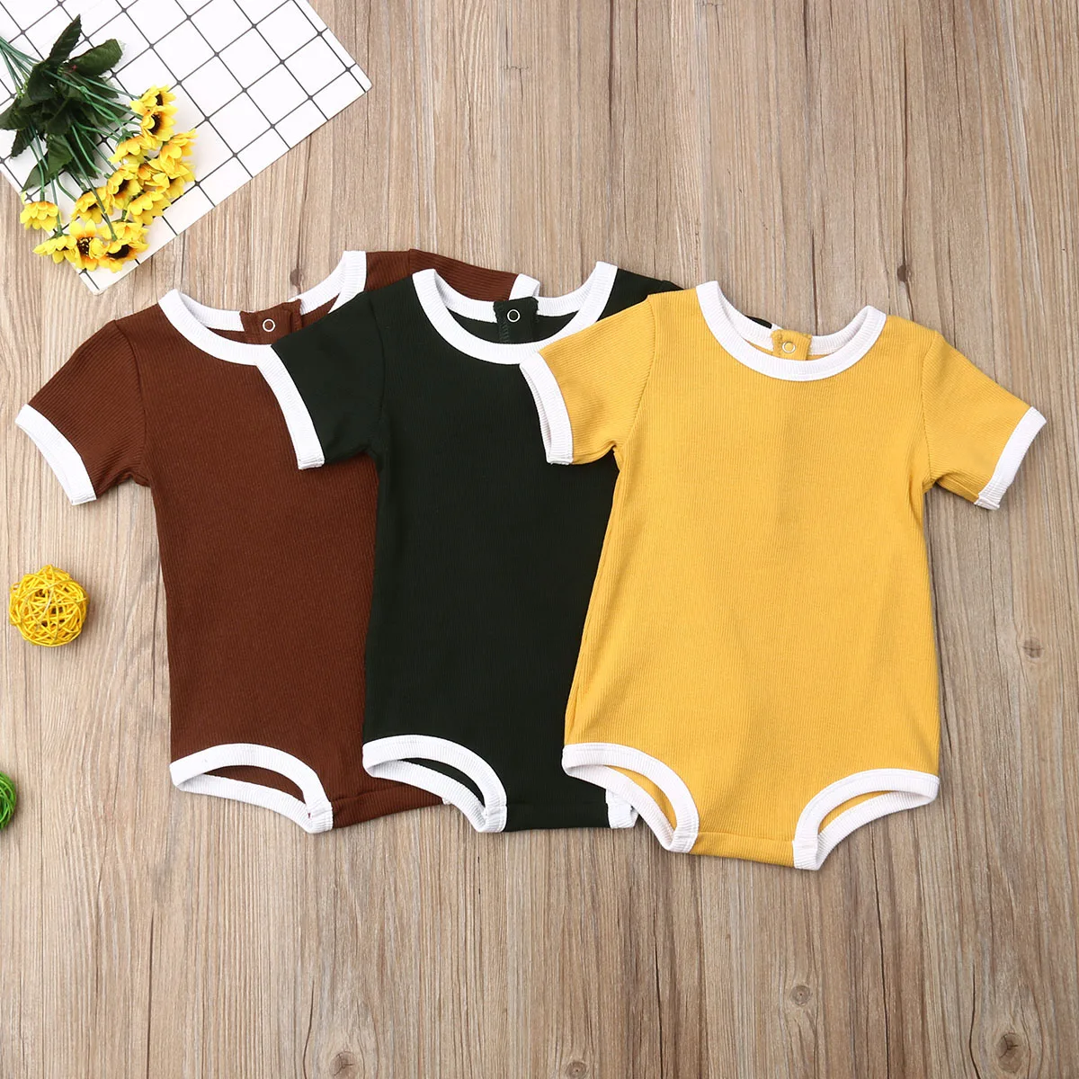 

2019 Toddler Baby Boys Kids Cottom Romper Playsuit One-Pieces Outfits Clothes Short Sleeve Cute Baby Girls Boys Newborn