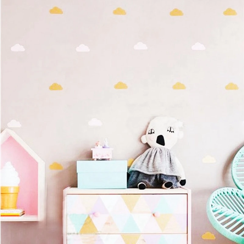 

Gold cloud wall decal stickers ,White Cloud Wall Decals, Cloud Nursery Decor