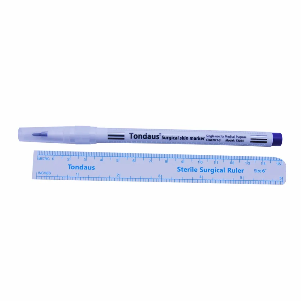 1Pcs Eyebrow Skin Permanent Tattooing Measuring Marker with Ruler Disposable Positioning Point