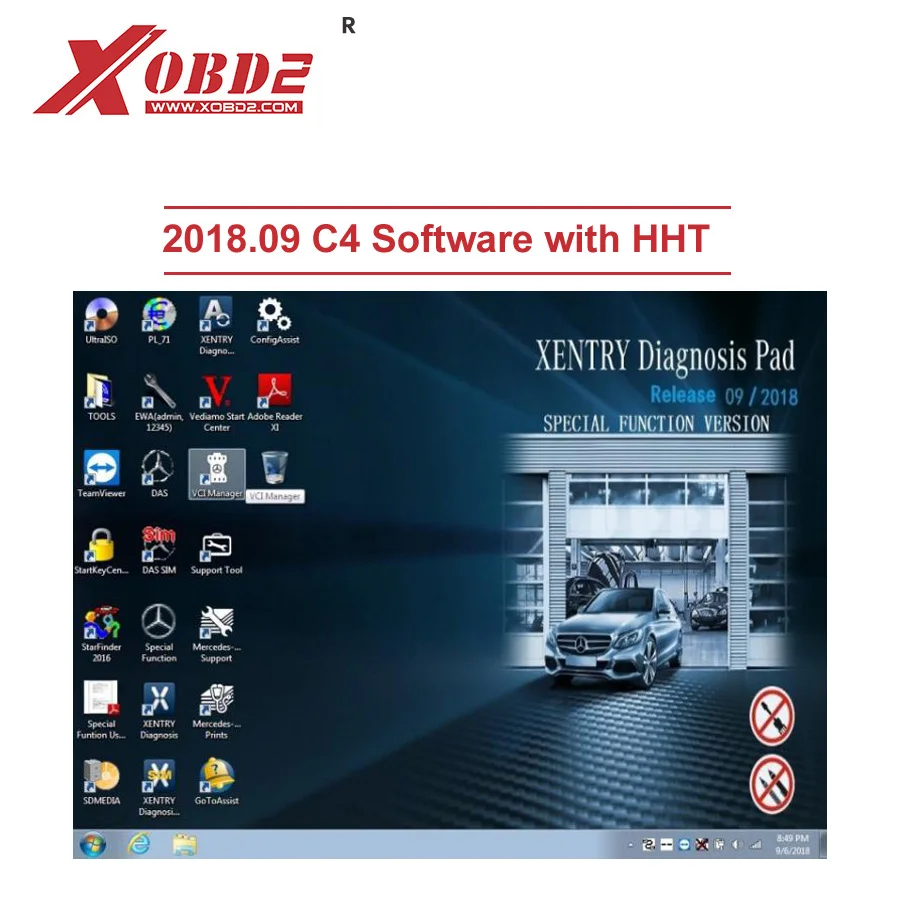 

V2019.07 DAS Xentry HHT HDD Software SSD with Vediamo and DTS Manoco Enginner Functions for MB SDconnect C4 C5