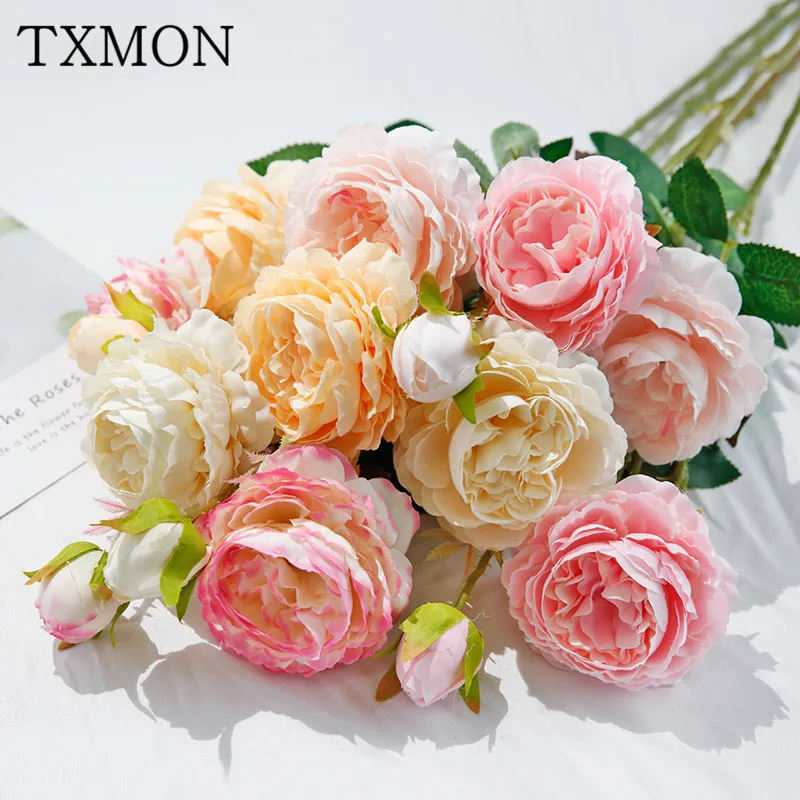 искусственные цветы pivoines artificielles pour la decoration Имитация пиона искусственное