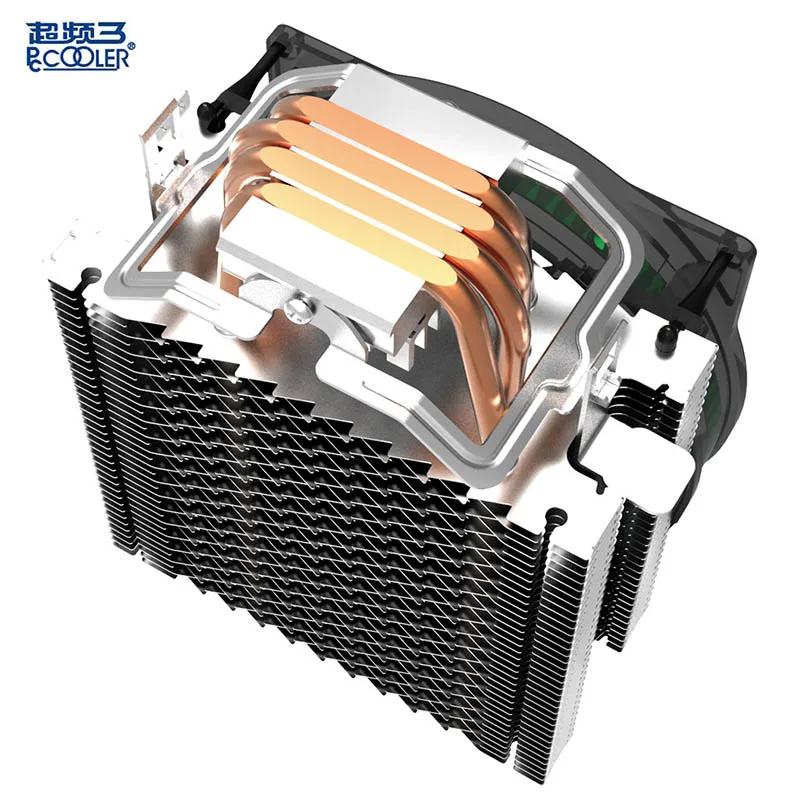 Pccooler X4 4 Heatpipe кулер для процессора 12 см светодиодный 4-контактный вентилятор для Intel 115X2011 AMD AM4 радиатор охлаждения процессора 120 мм тихий вентилятор для ПК