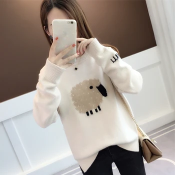 

Korean version 2020 autumn winter new style lazy wind clothes net red super fire sweater girl student loose bottom Jersey