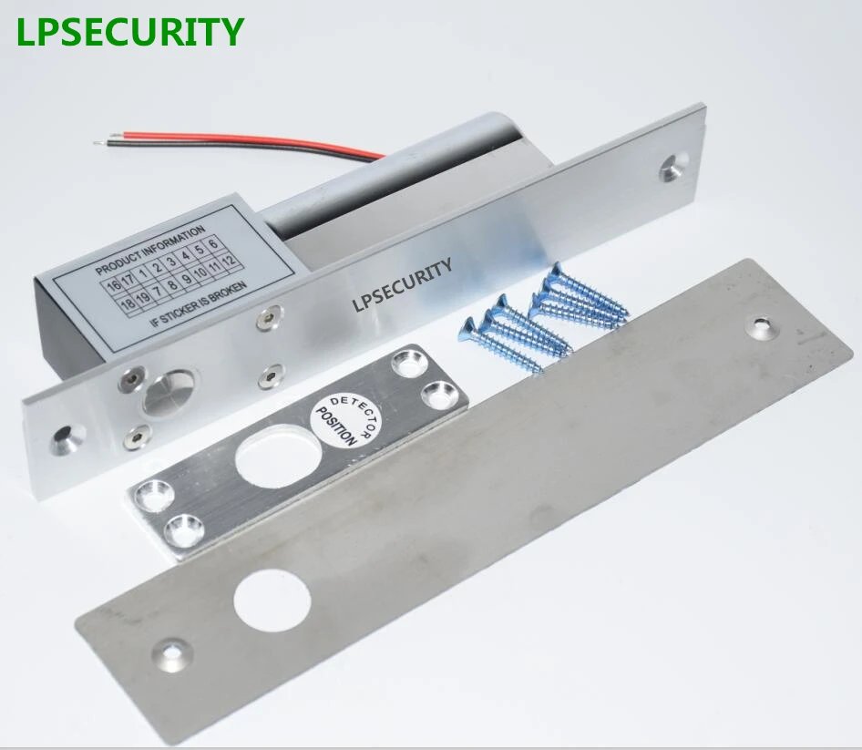 

LPSECURITY 12VDC 2 wire low temp timer Electric deadbolt Door Lock/access control glass door electrical drop bolt locks