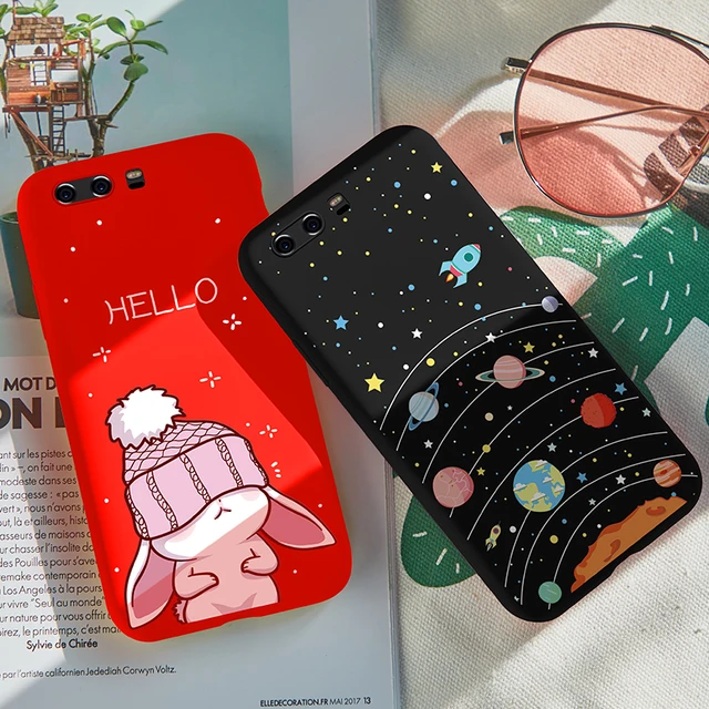 Asina Cute Cartoon Case For Huawei P10 Case Silicone Cover Fundas For Huawei P9 Lite 2017 P20 Lite P Smart Case Shockproof Coque