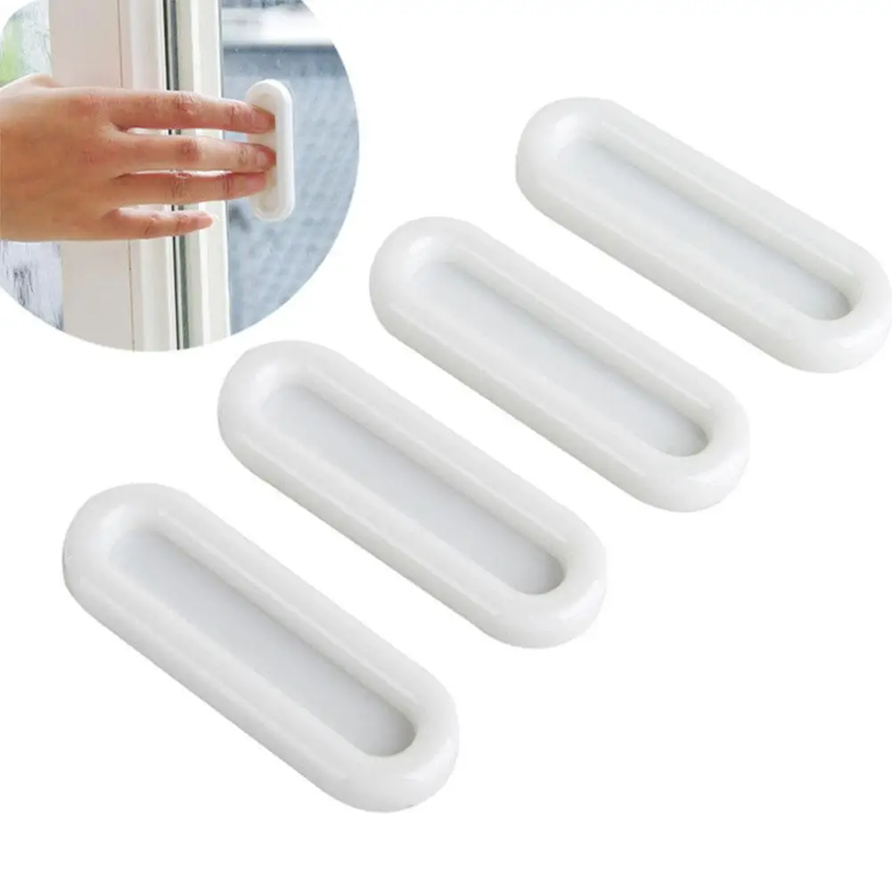 

4Pcs/Set Self-Stick Instant Kitchen Cabinet Drawer Door Window Mini Handle Sticker Helper Auxiliary