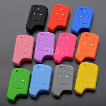 

100pcs/lot silicone rubber car key case cover for Honda Accord SPIRIOR Fit CRV Civic Crosstour Odyssey 3 buttons key case cover