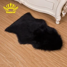 Мягкий искусственный коврик из овечьей для гостиной спальни Волосатое покрытие ковра Диван стула Пушистая моющаяся