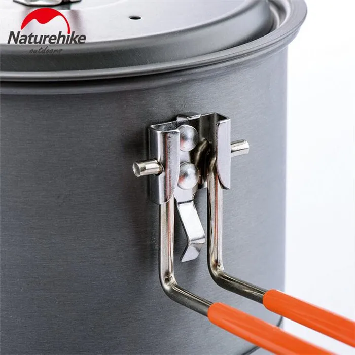 Naturehike 1.5l ligero aleación de aluminio al aire libre camping intercambiador olla calentamiento rápido hervidor plegable picnic Utensilios de cocina