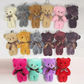 

11cm 12cm Mixed Package Collection Of Plush Tedde BEAR Various color package Dolls Pendants Soft Promotion Gifts 50pcs/lot