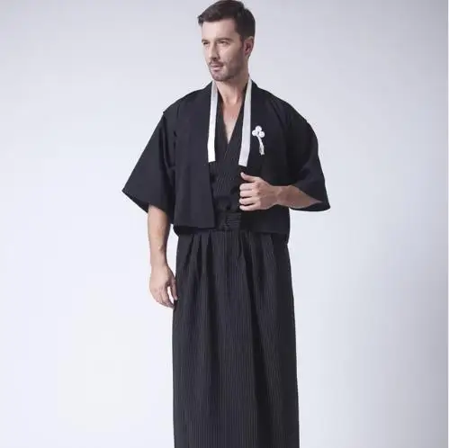 

Japanese kimono dress men's kimono bathrobe cos clothing warrior take karate uniform a stage performance clothing