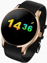Round Metal font b Smartwatch b font with SIM card Heart Rate Monitor for Android IOS