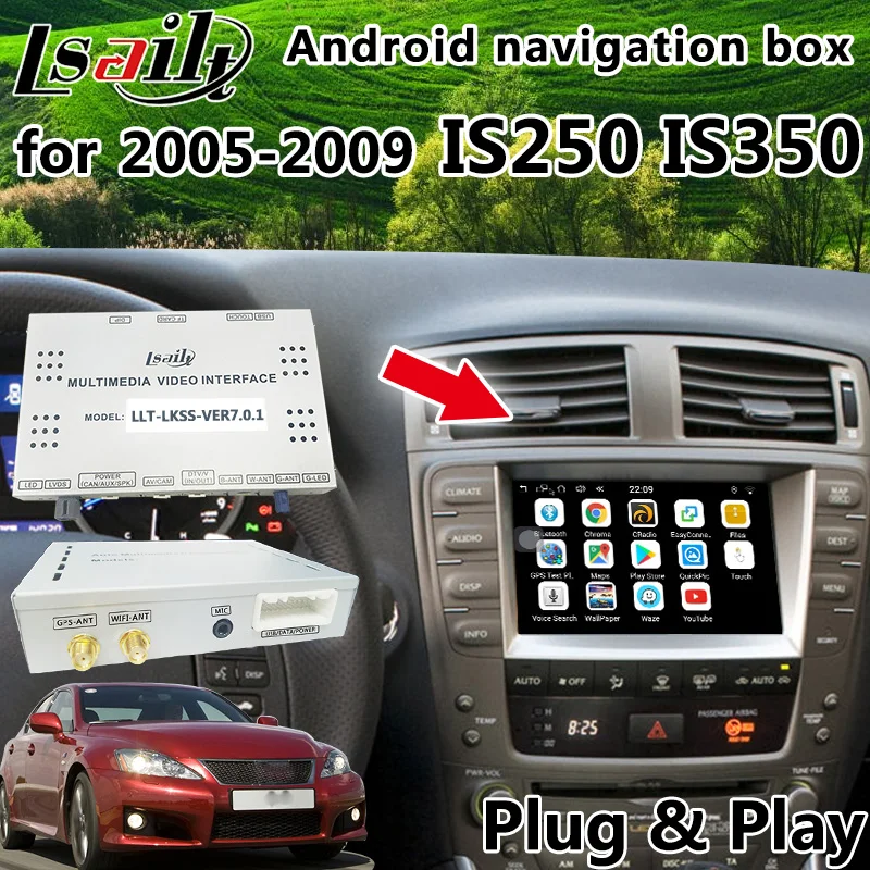 Plug& Play Android 6,0 gps-навигатор для 2005-2009 Lexus LX NX LS Поддержка android авто, CarPlay от lsailt