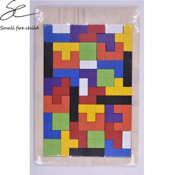 

New Wooden Toys for Children Tangram Brain Teaser Puzzles Wood Tetris Toy Kids Game Jigsaw Board Educational Toy